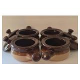 K - Bean Crock & Soup Mugs McCoy Pottery (Lot of 5)