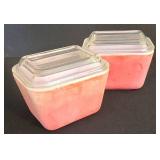 K - Vintage Kitchen Collectibles Mixed Lot Pyrex Refrigerator Dishes Anchor Hocking Carafe