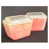 K - Vintage Kitchen Collectibles Mixed Lot Pyrex Refrigerator Dishes Anchor Hocking Carafe
