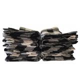 K - Dinner Napkins - Life by Cotton Gingham Check Plaid Black White (Lot of 24)