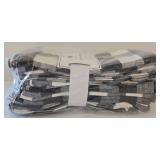 K - Dinner Napkins - Life by Cotton Gingham Check Plaid Black White (Lot of 24)