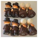 K - Thanksgiving Turkey Decor & Salt & Pepper Shakers Mixed Lot 14 Pieces