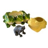 K - Frog Planters & Resin Frog Mixed Lot