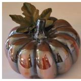 K - Pumpkin Soup Crock, Leaf Plate & Lacquered Pumpkin Bordalo Pinheiro Set