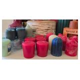 K - Candle Assortment - Yankee, Woodbridge, JoyBrite & Birch Holder