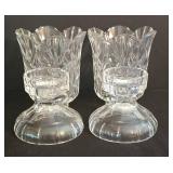 K - Crystal Canister Set, Candleholders, Vase & Tumbler Mixed Lot