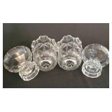 K - Crystal Canister Set, Candleholders, Vase & Tumbler Mixed Lot