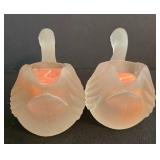 K - Swan Trinket Dish & Candle Holder Set Lenox Rose (4 Pieces)