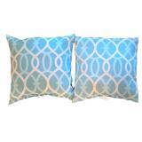 MBR - Throw Pillow Set - 3 Blue Accent Pillows