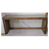 LL-FR - Vintage Console Table With Separate Glass Top