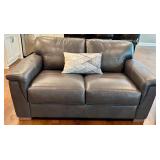 Digio Leather Collection Sofa & Ottoman Set - Matches Lot 3