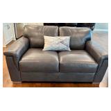 Digio Leather Collection Sofa & Ottoman Set - Matches Lot 3