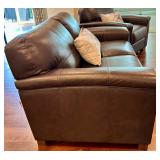Digio Leather Collection Sofa & Ottoman Set - Matches Lot 3