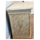 Carved Wood Marble Top Dresser