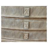 Carved Wood Marble Top Dresser