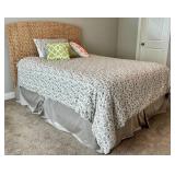 Pottery Barn Bed Frame, Beautyrest Black Hybrid Queen Mattress & Bedding Set