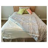Pottery Barn Bed Frame, Beautyrest Black Hybrid Queen Mattress & Bedding Set