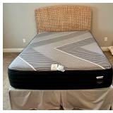 Pottery Barn Bed Frame, Beautyrest Black Hybrid Queen Mattress & Bedding Set