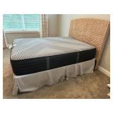 Pottery Barn Bed Frame, Beautyrest Black Hybrid Queen Mattress & Bedding Set
