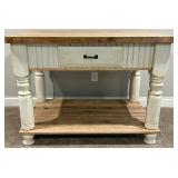 Rustic Wood Console Table With Drawer