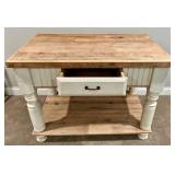 Rustic Wood Console Table With Drawer