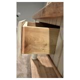 Rustic Wood Console Table With Drawer