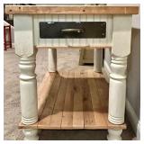 Rustic Wood Console Table With Drawer