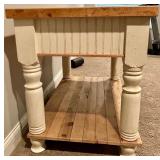 Rustic Wood Console Table With Drawer