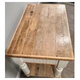 Rustic Wood Console Table With Drawer