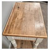 Rustic Wood Console Table With Drawer