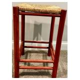 Framed Kitchen Print, Woven Top Stool and Lamp