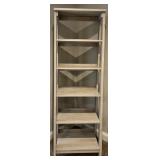 Light Wood Five-Shelf Bookcase