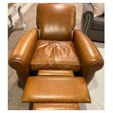 Room & Board Tobacco Brown Leather Recliner