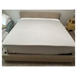 Room & Board King size Bed Frame with Storage Drawer, Mattress and Bedding included