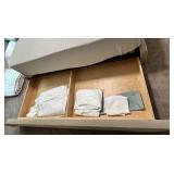 Room & Board King size Bed Frame with Storage Drawer, Mattress and Bedding included