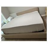 Room & Board King size Bed Frame with Storage Drawer, Mattress and Bedding included
