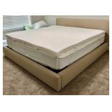 Room & Board King size Bed Frame with Storage Drawer, Mattress and Bedding included