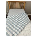 Nadeau Maple Twin Bed Frame With Serta Perfect Sleeper Mattress & Bedding