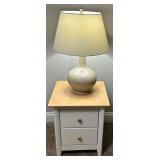 Nadeau Nightstand & Ceramic Table Lamp
