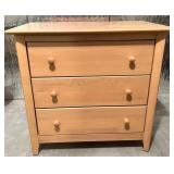 Nadeau Maple Wood 3-Drawer Dresser