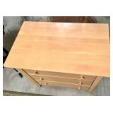 Nadeau Maple Wood 3-Drawer Dresser