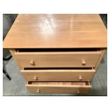 Nadeau Maple Wood 3-Drawer Dresser