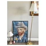 Framed Van Gogh Exhibit Poster, Floor Lamp & Table Lamp