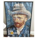 Framed Van Gogh Exhibit Poster, Floor Lamp & Table Lamp