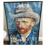 Framed Van Gogh Exhibit Poster, Floor Lamp & Table Lamp