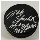 Rob Stauber Autographed and Inscribed "Hobey Baker 1988" University of Minnesota Hockey Puck