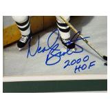 Neal Broten Autographed and Inscribed HOF Matted North Stars Hockey Photo Piece