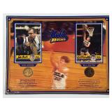 John Wooden and Bill Walton Autographed w/ COA Card and Medallion UCLA Bruins Basketball Piece