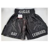 Sugar Ray Leonard Autographed w/ PSA DNA COA Boxing Trunks