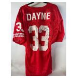 Ron Dayne Autographed w/ PSA COA and Heisman Inscription University of Wisconsin Football Jersey